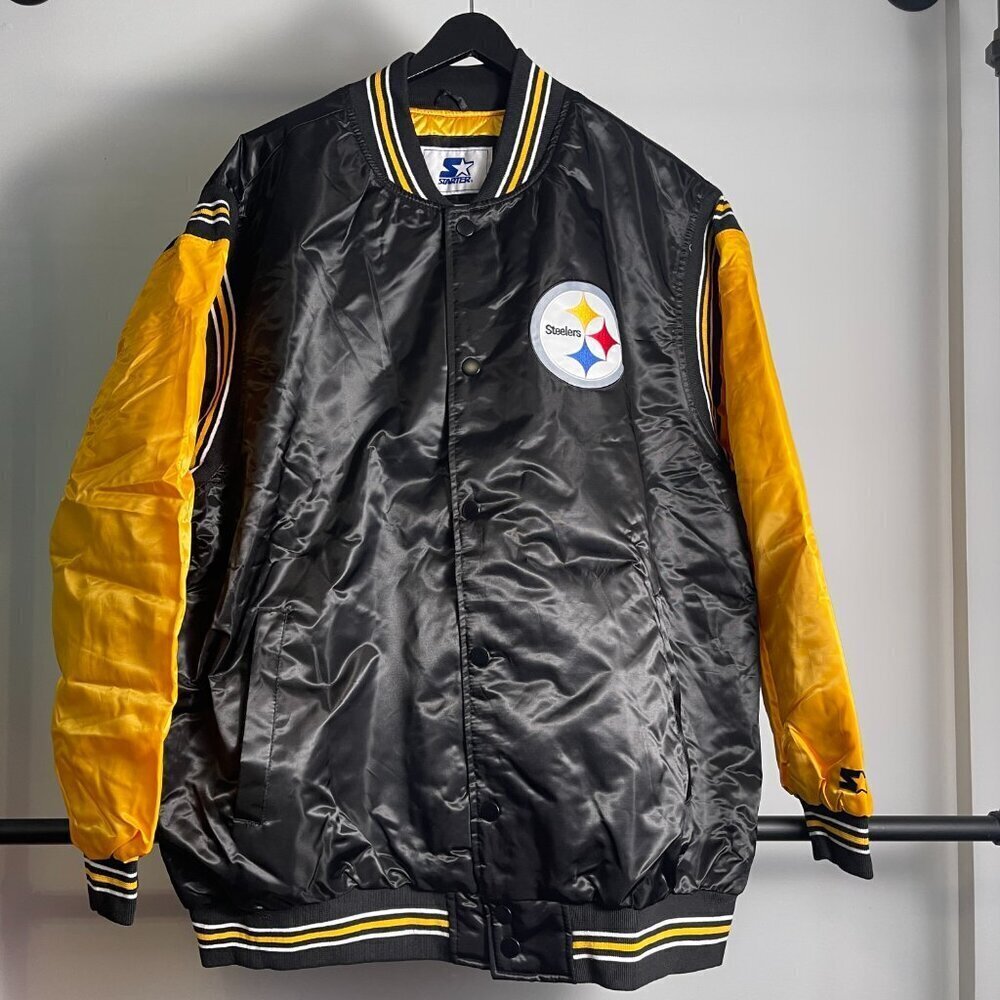 Men's Starter Steelers Jacket 4XL Black & Yellow
